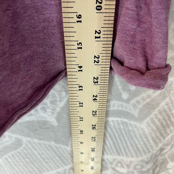 ORGANIC BEAUTIFUL! LONG SLEEVE TEE T SHIRT TOP LAVENDER PINK PALE BLUE SCROLL L - Picture 7 of 11